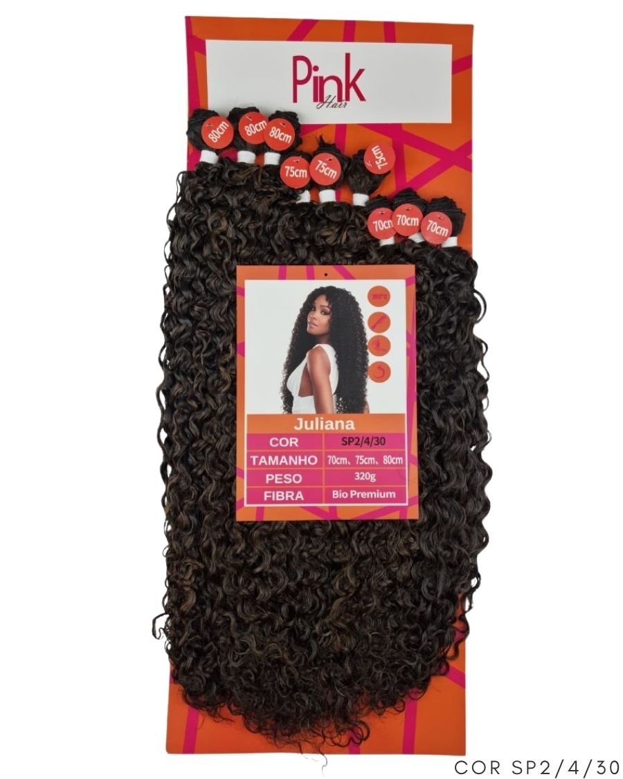 Cabelo Cacheado Juliana Bio Fibra Premium - Pink Hair
