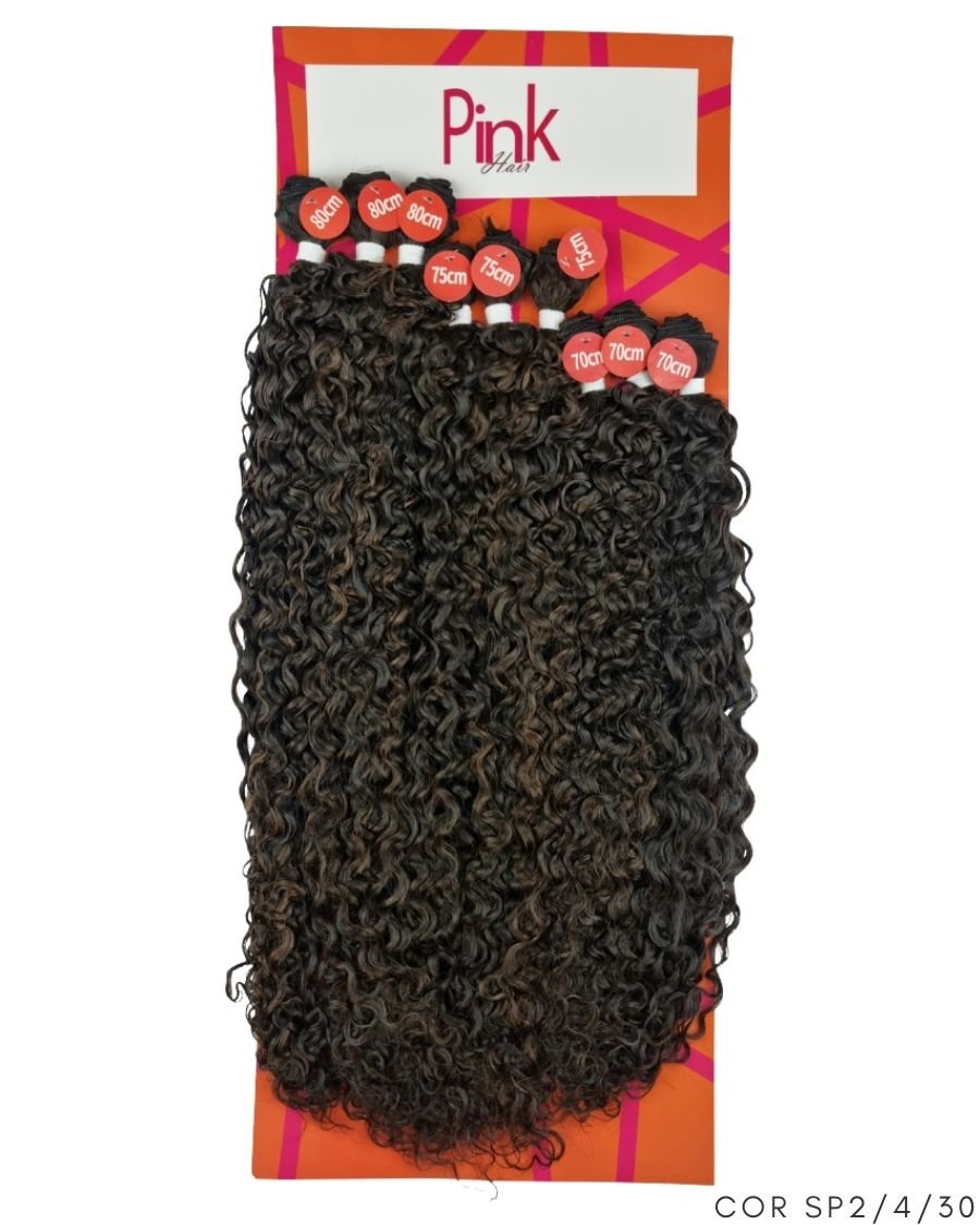 Cabelo Cacheado Juliana Bio Fibra Premium - Pink Hair