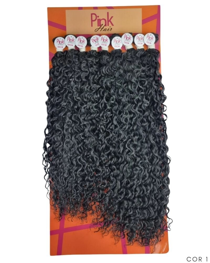 Cabelo Cacheado Larissa Bio Fibra Premium - Pink Hair