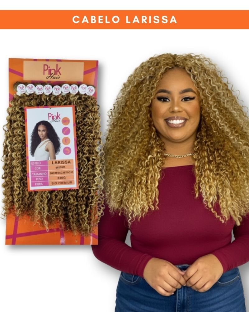 Cabelo Cacheado Larissa Bio Fibra Premium - Pink Hair