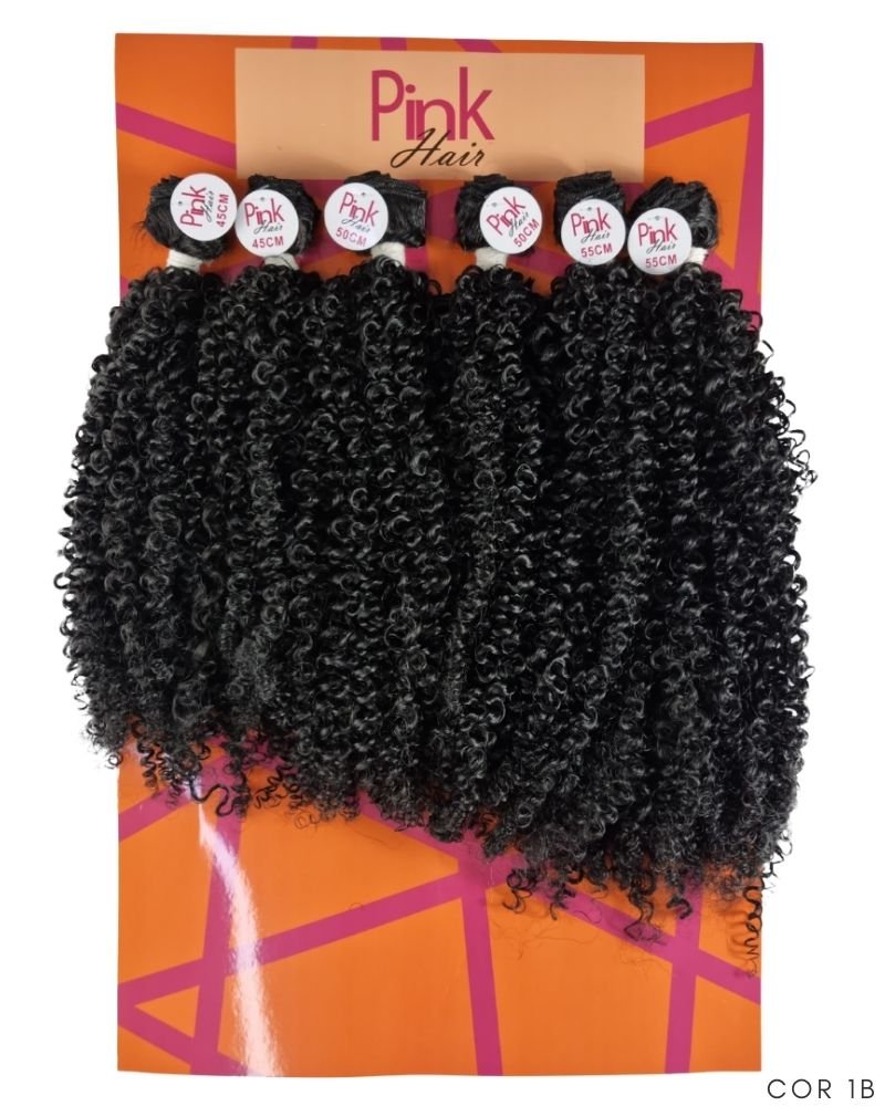 Cabelo Cacheado Manu Bio Fibra Premium - Pink Hair