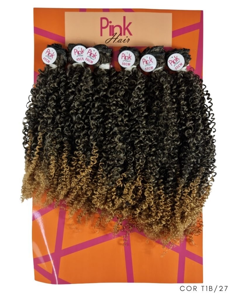 Cabelo Cacheado Manu Bio Fibra Premium - Pink Hair