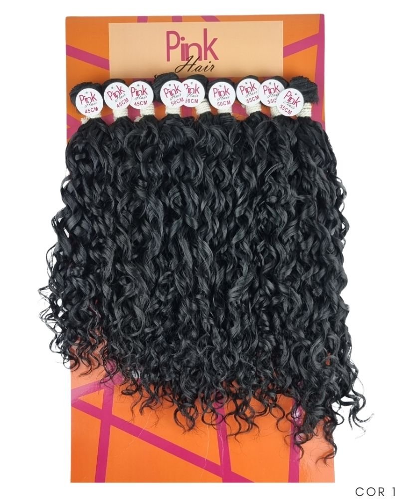Cabelo Cacheado Maria Bio Fibra Premium - Pink Hair