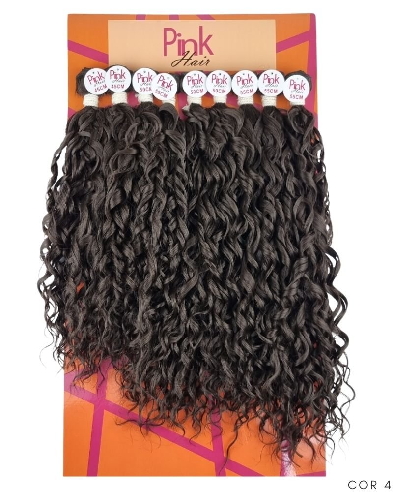 Cabelo Cacheado Maria Bio Fibra Premium - Pink Hair