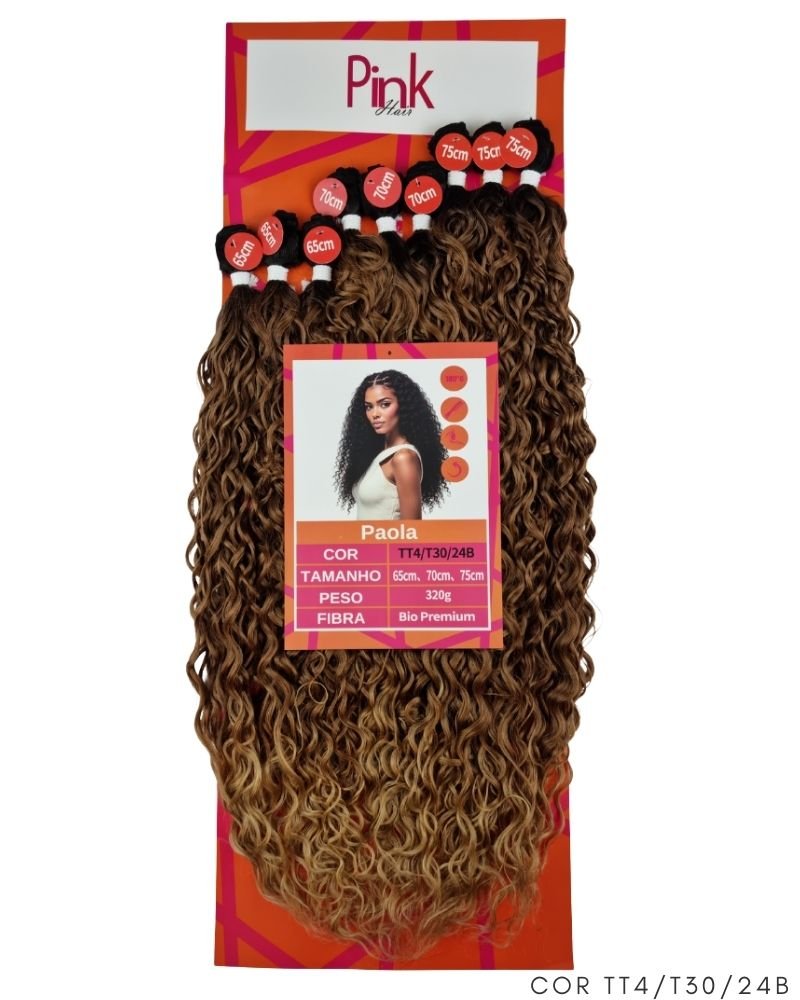 Cabelo Cacheado Paola Bio Fibra Premium - Pink Hair