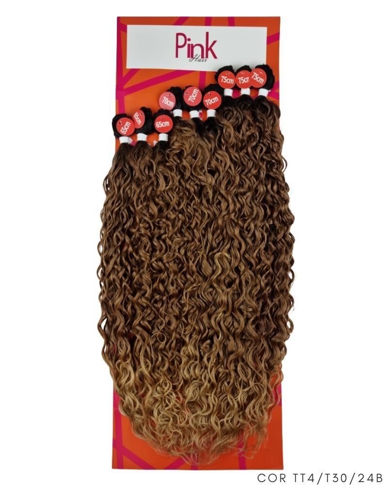 Cabelo Cacheado Paola Bio Fibra Premium - Pink Hair
