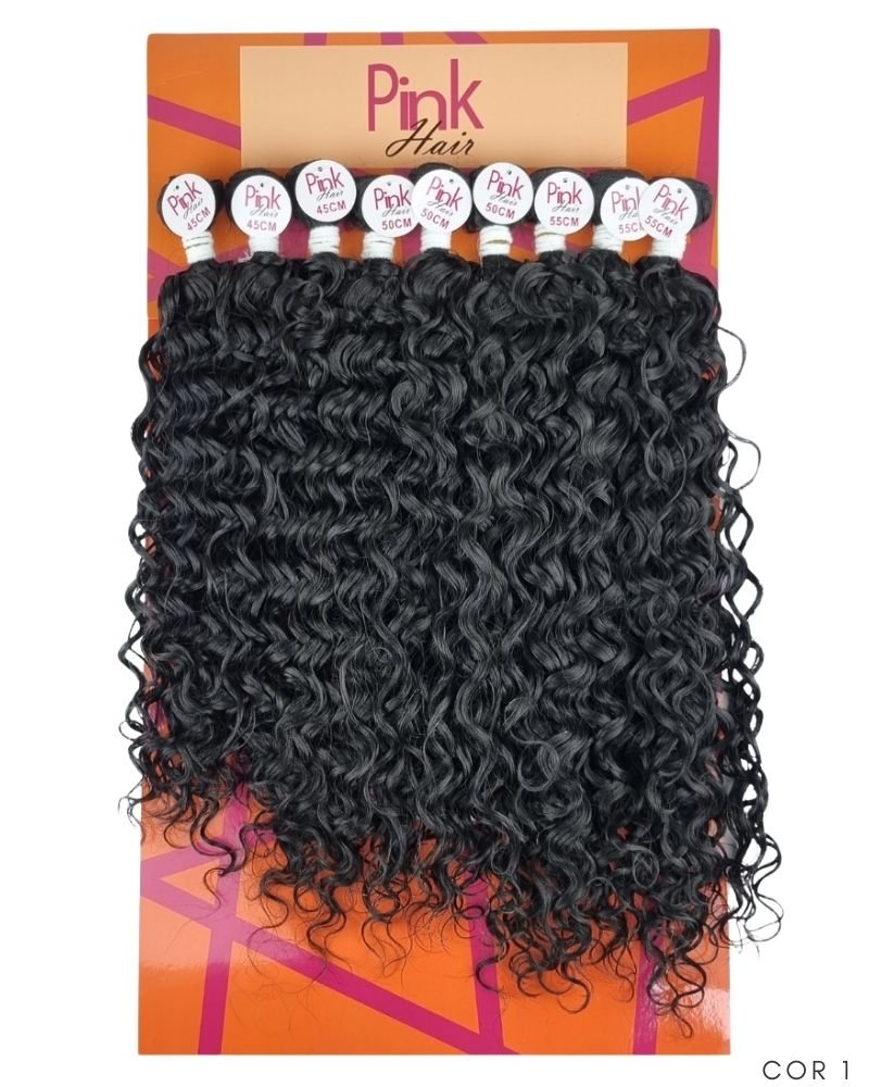 Cabelo Cacheado Priscila Bio Fibra Premium - Pink Hair
