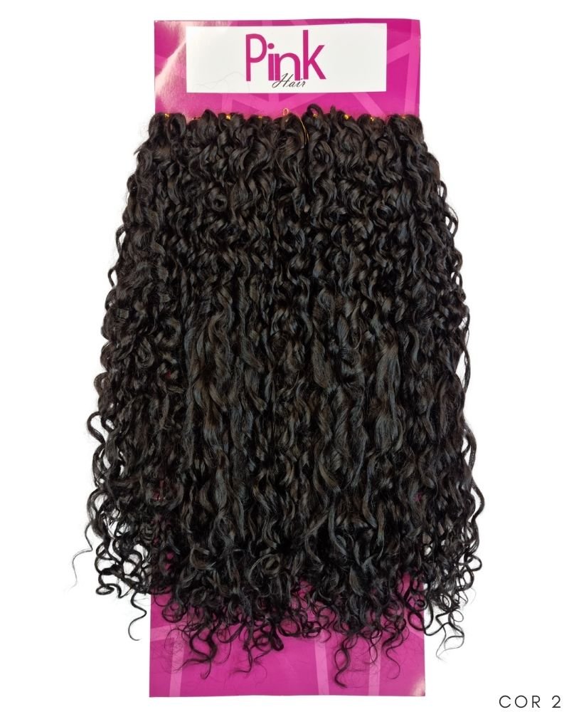 Cabelo Cacheado Selena Bio Fibra - Pink Hair