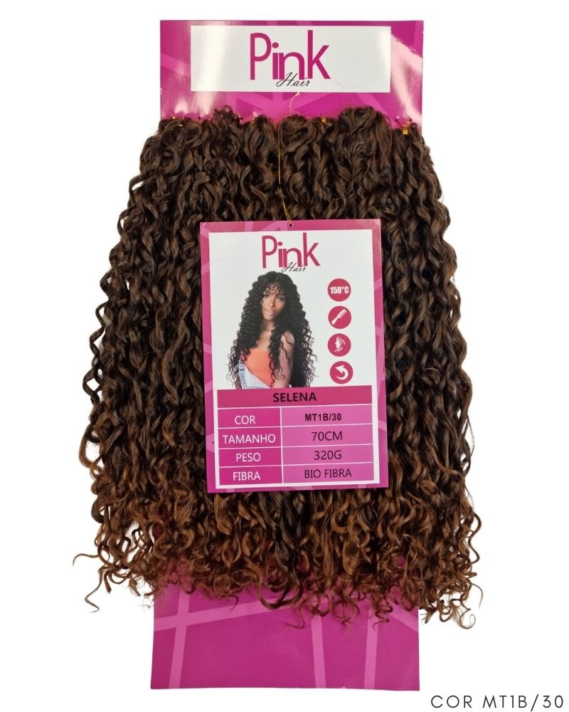 Cabelo Cacheado Selena Bio Fibra - Pink Hair
