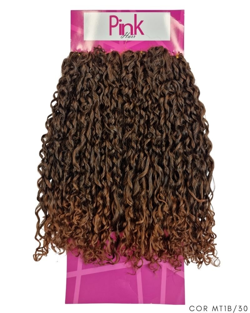 Cabelo Cacheado Selena Bio Fibra - Pink Hair