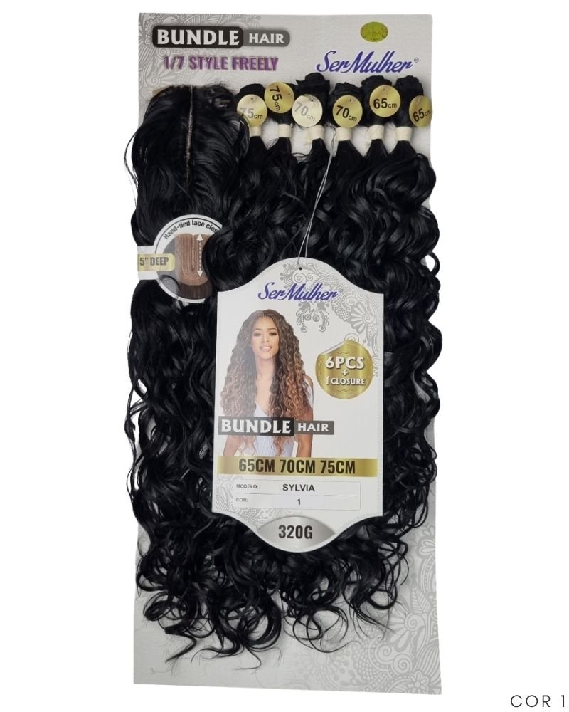 Cabelo Cacheado Sylvia com Closure - Ser Mulher