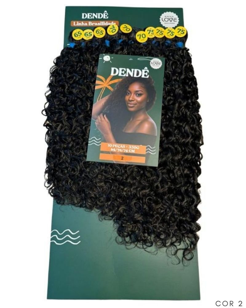 Cabelo Dendê Fibra Brasileira Bio Fibra Cacheado