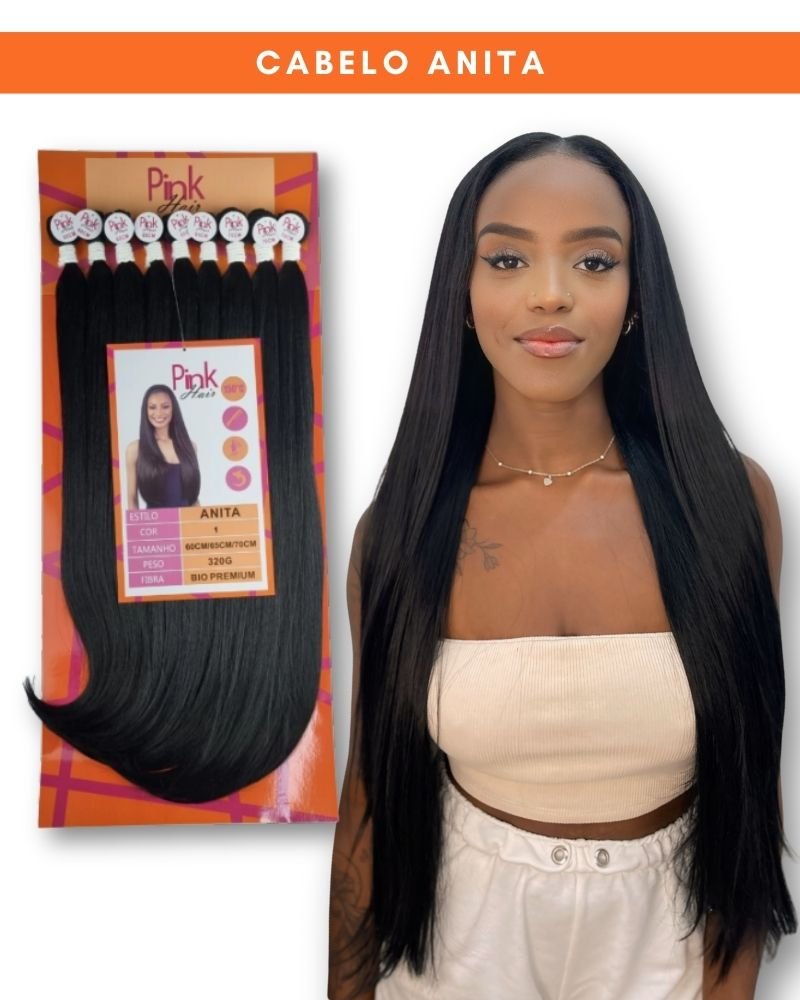 Cabelo Liso Anita Bio Fibra Premium - Pink Hair