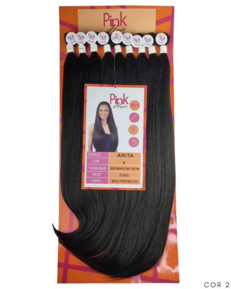 Cabelo Liso Anita Bio Fibra Premium - Pink Hair