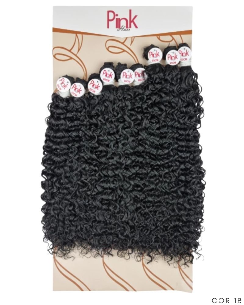 Cabelo Orgânico Coroa Suprema Cacheado - Pink Hair by Ramana Borba