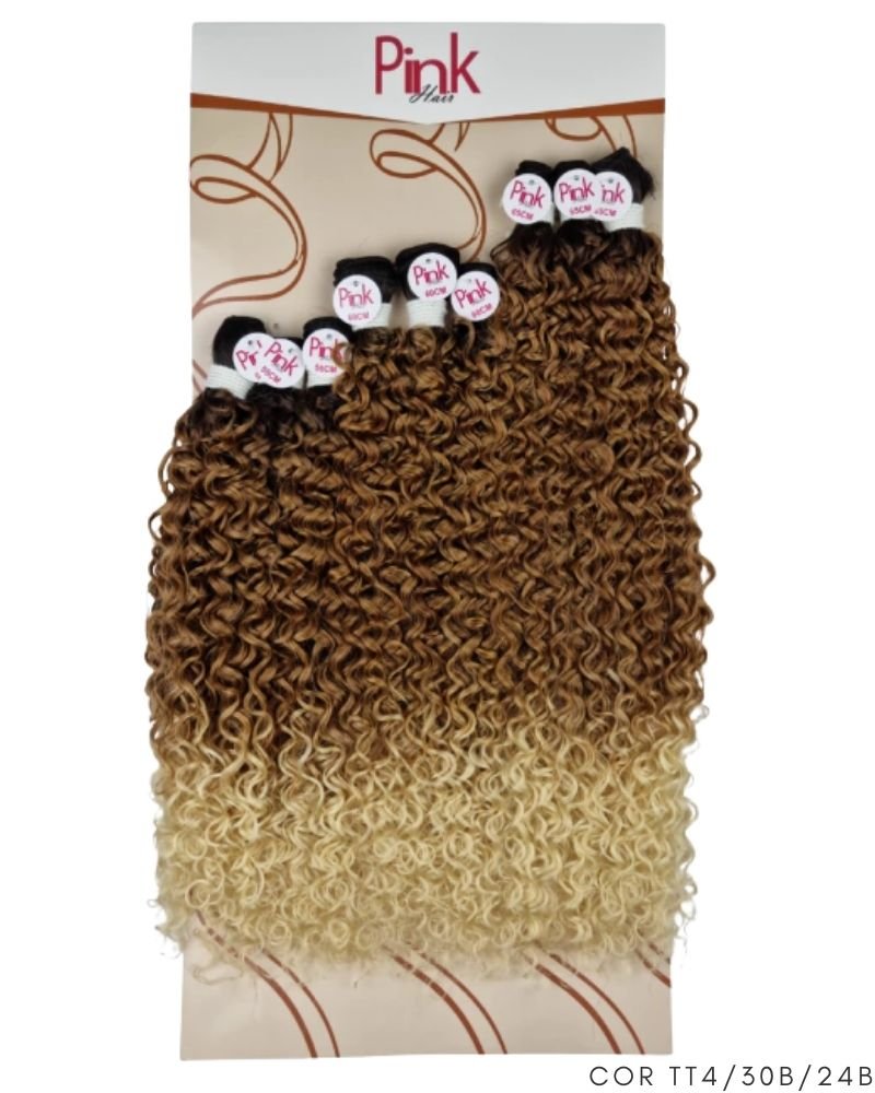 Cabelo Orgânico Coroa Suprema Cacheado - Pink Hair by Ramana Borba