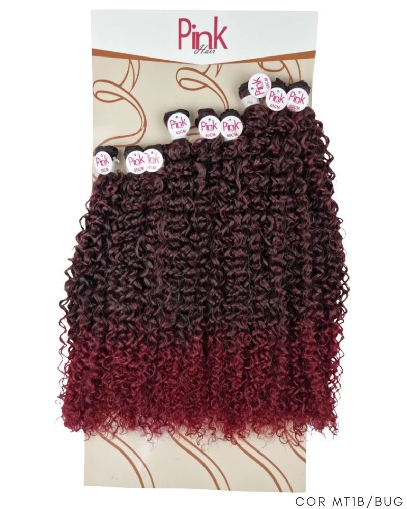 Cabelo Orgânico Coroa Suprema Cacheado - Pink Hair by Ramana Borba