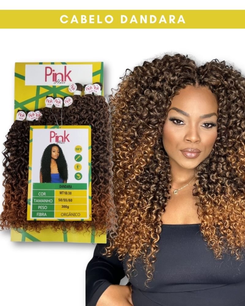 Cabelo Orgânico Dandara Cacheado - Pink Hair