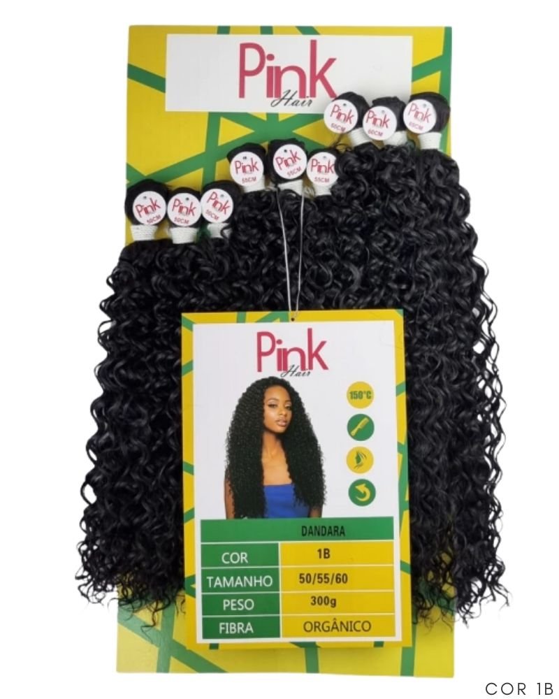 Cabelo Orgânico Dandara Cacheado - Pink Hair