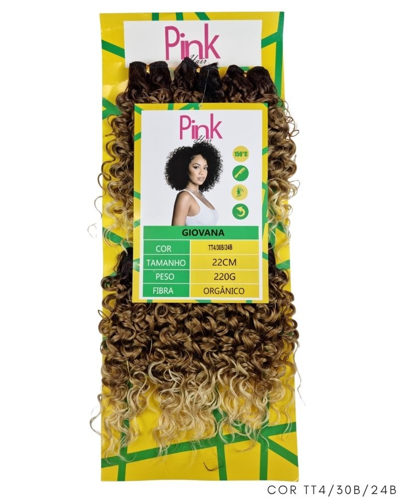 Cabelo Orgânico Giovana Cacheado - Pink Hair