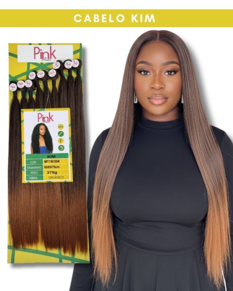 Cabelo Orgânico Kim Liso - Pink Hair