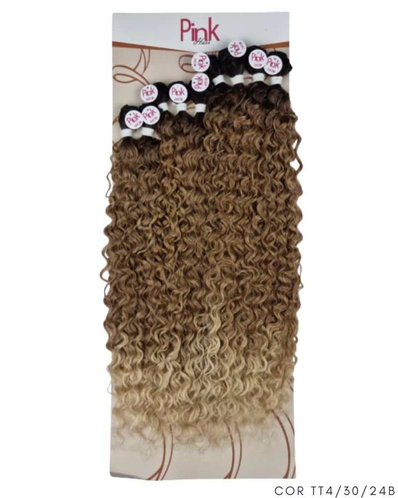 Cabelo Orgânico Lady Cacheado - Pink Hair by Ramana Borba