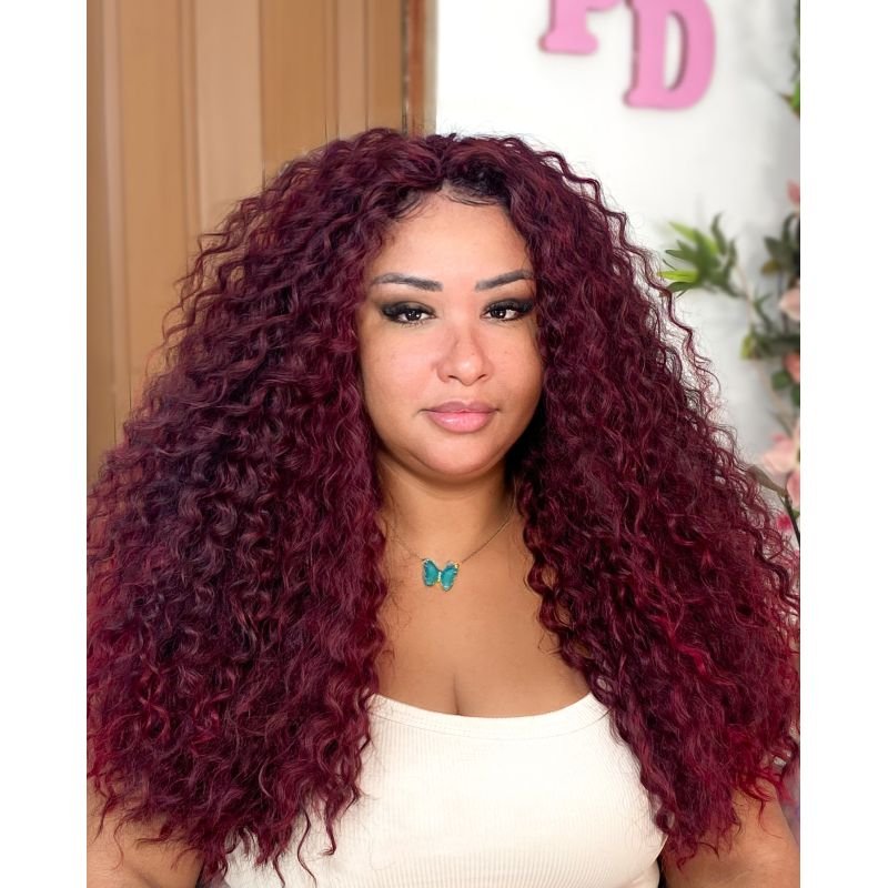 Cabelo Orgânico Lady Cacheado - Pink Hair by Ramana Borba