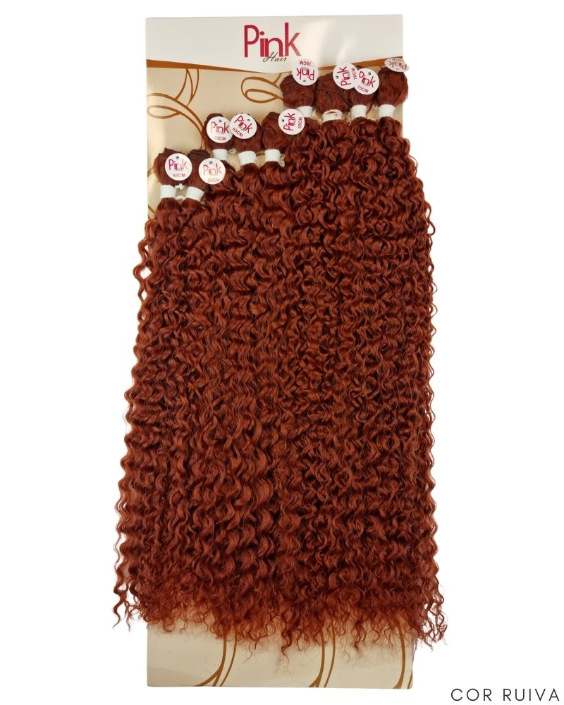Cabelo Orgânico Realeza Cacheado - Pink Hair by Ramana Borba