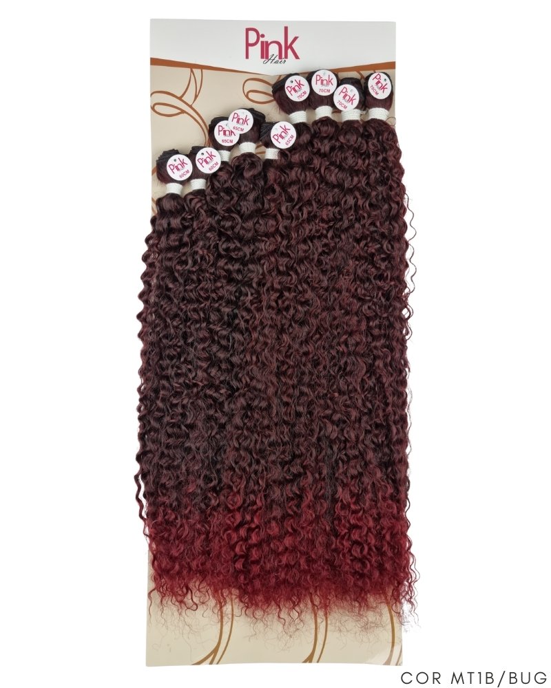Cabelo Orgânico Realeza Cacheado - Pink Hair by Ramana Borba