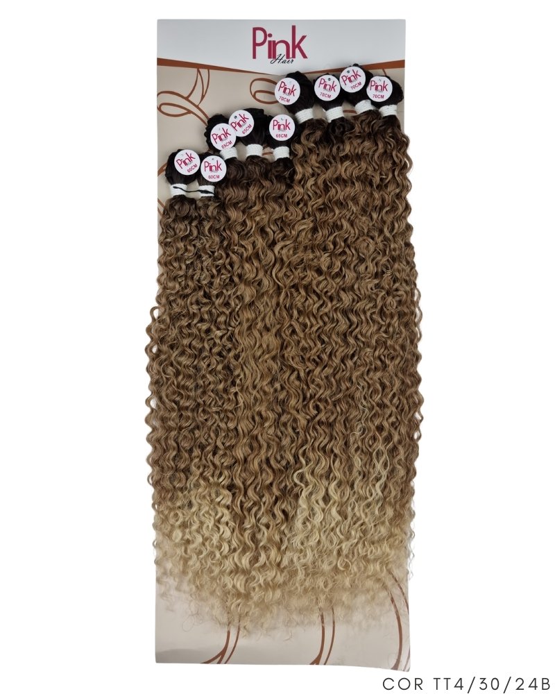 Cabelo Orgânico Realeza Cacheado - Pink Hair by Ramana Borba