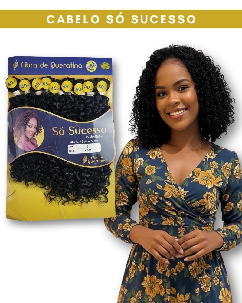 Cabelo Só Sucesso Fibra de Queratina Cacheado - Ser Mulher
