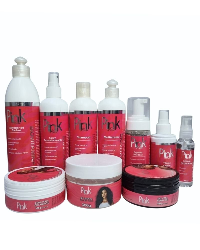Kit Completão - Cuidado para Fibras - Pink Hair
