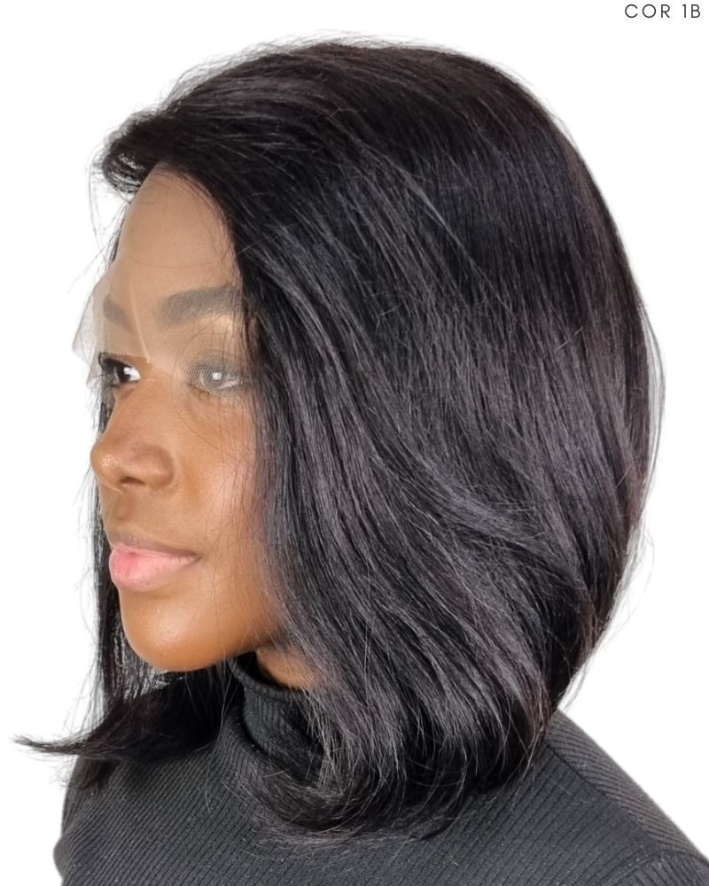 Lace Front Humana Agatha Lisa - Beauty Hair (Cor 1B)