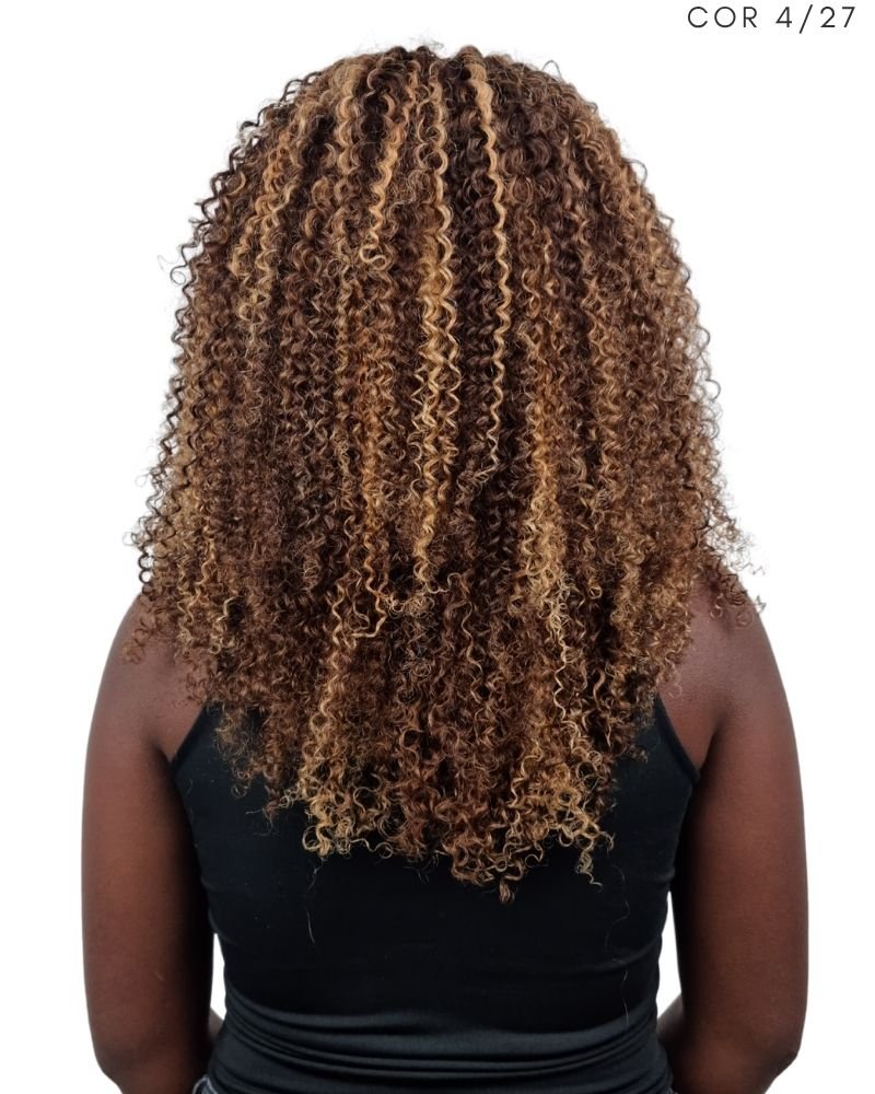 Lace Front Humana Ariele P Cacheada - Wig Brasil (Cor 4/27 - Mesclada)