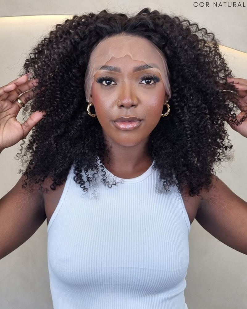 Lace Front Humana Carla M Cacheada - (Cor Natural)