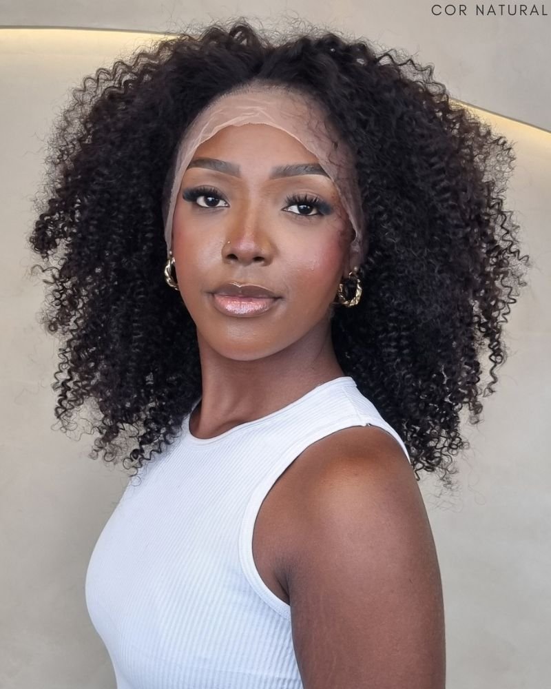 Lace Front Humana Carla P Cacheada - (Cor Natural)