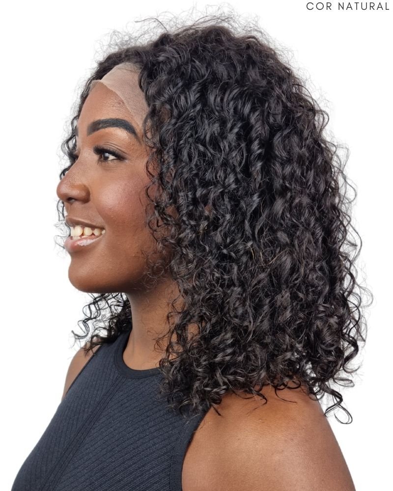 Lace Front Humana Ch G Cacheada - (Cor 2 / Natural)