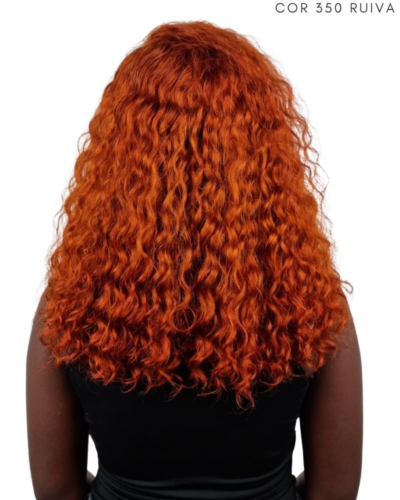 Lace Front Humana Ch G Cacheada - (Cor 350 - Ruivo)