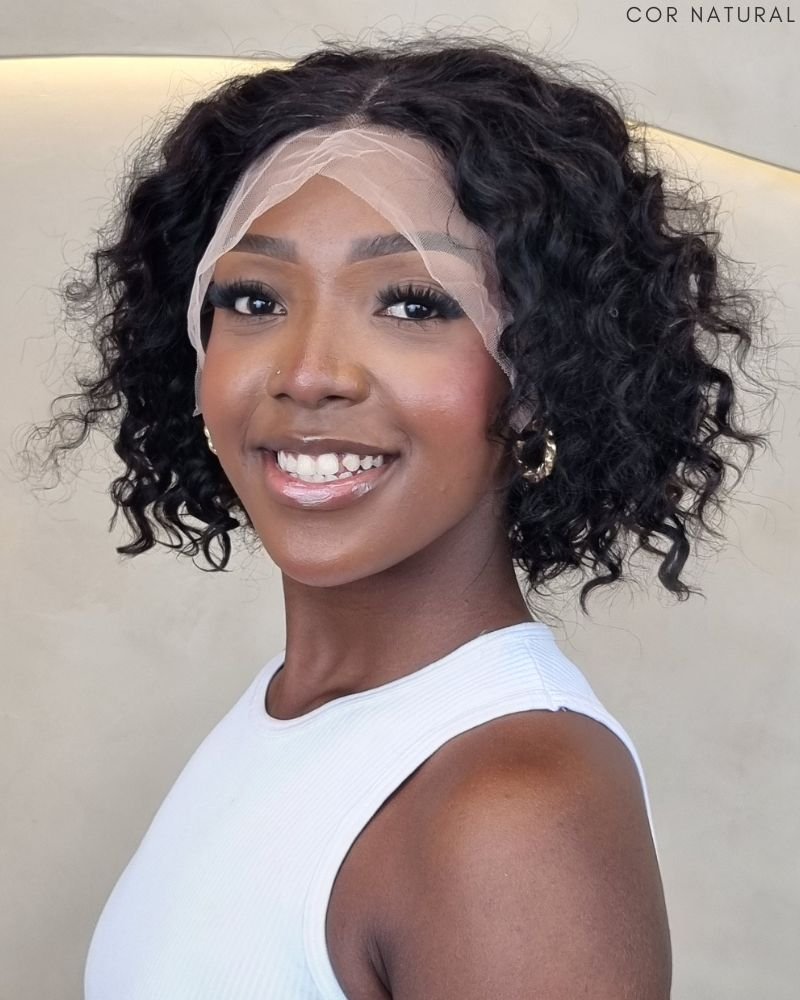 Lace Front Humana Channel P Cacheada - (Cor Natural)