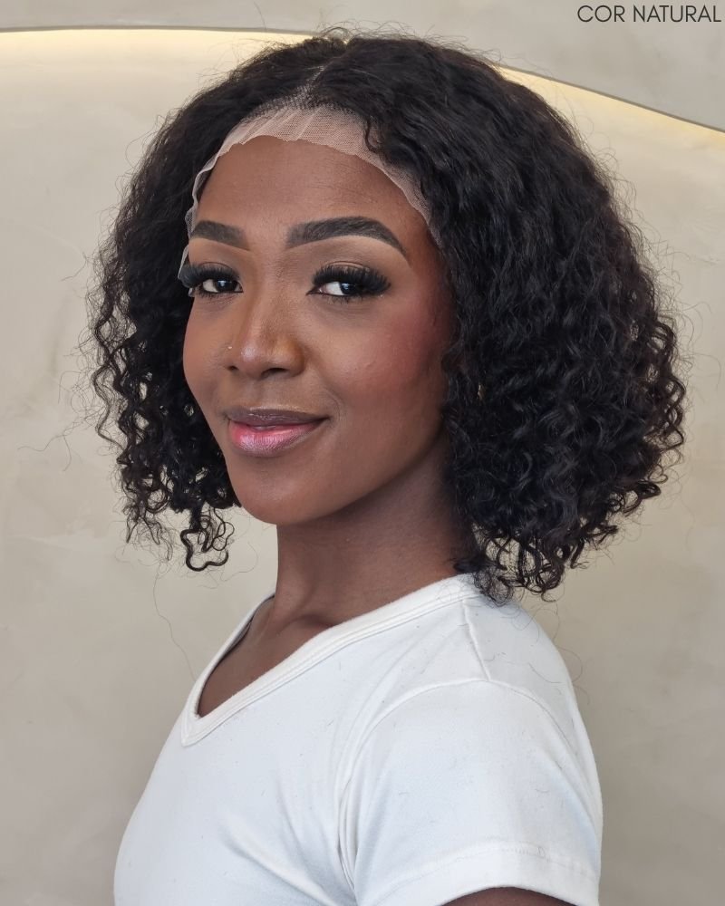 Lace Front Humana Channel M Cacheada - (Cor Natural)
