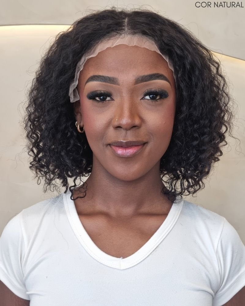 Lace Front Humana Channel M Cacheada - (Cor Natural)