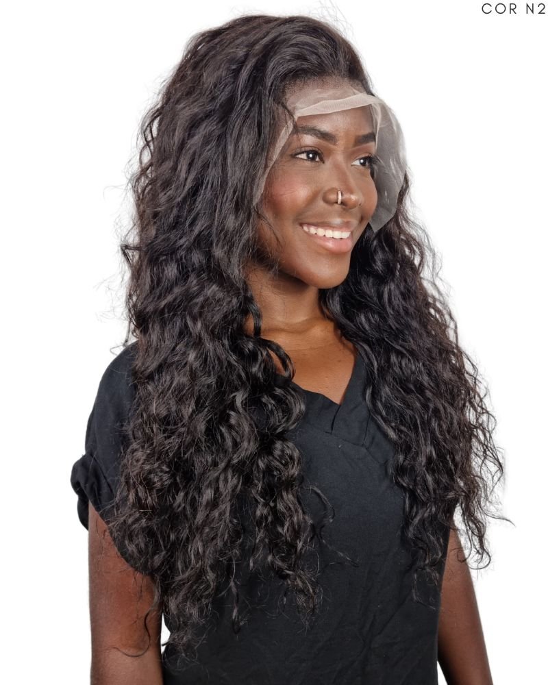 Lace Front Humana Colete 20' Cacheada - Modern Girl (Cor 2)