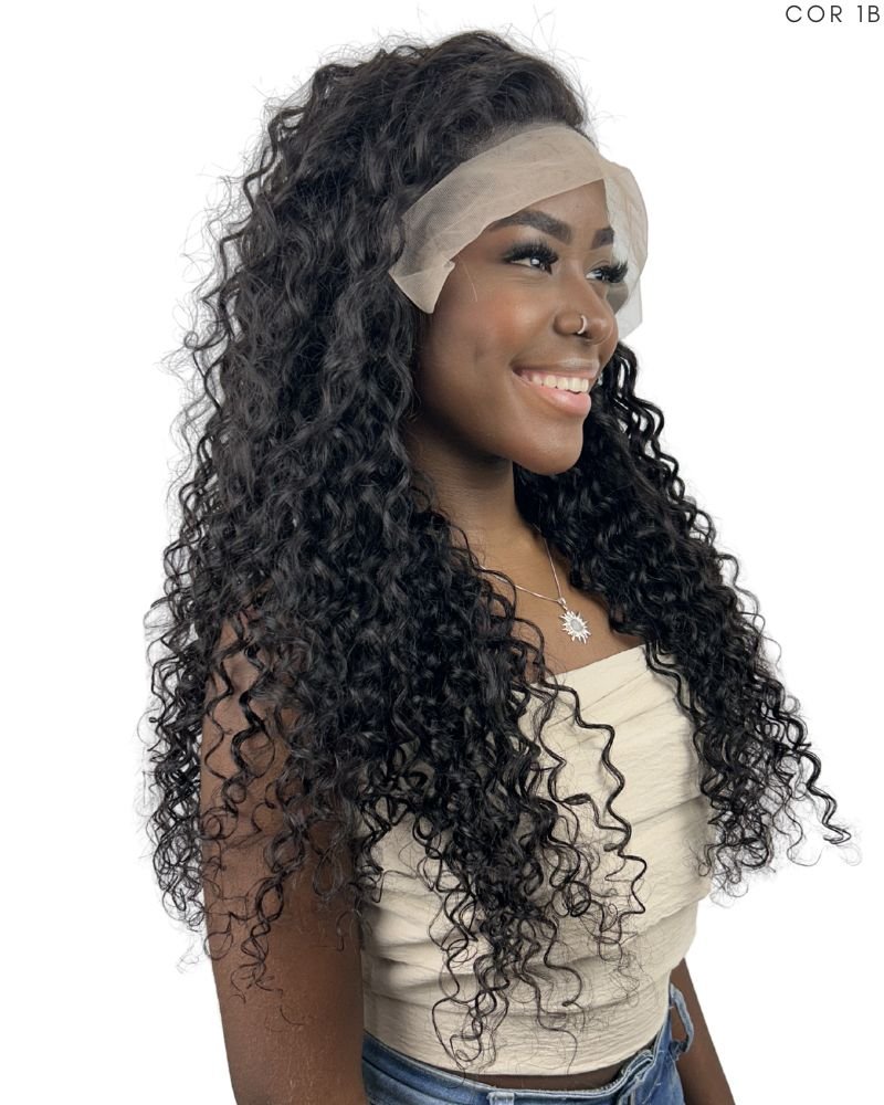Lace Front Humana Eduarda 24' Cacheada - Modern Girl (Cor 1B)