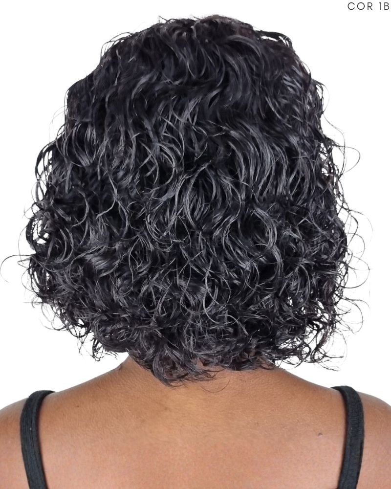Lace Front Humana Fátima Cacheada - Beauty Hair (Cor 1B)