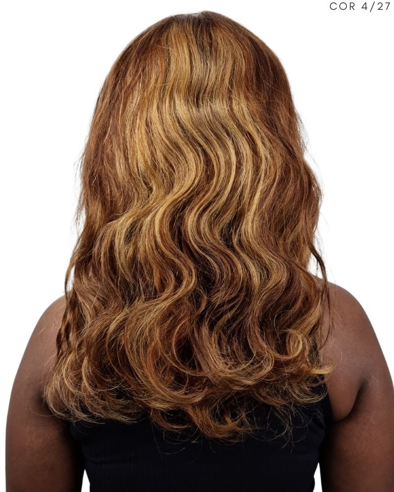 Lace Front Humana Penélope P Ondulada - (Cor 4/27)