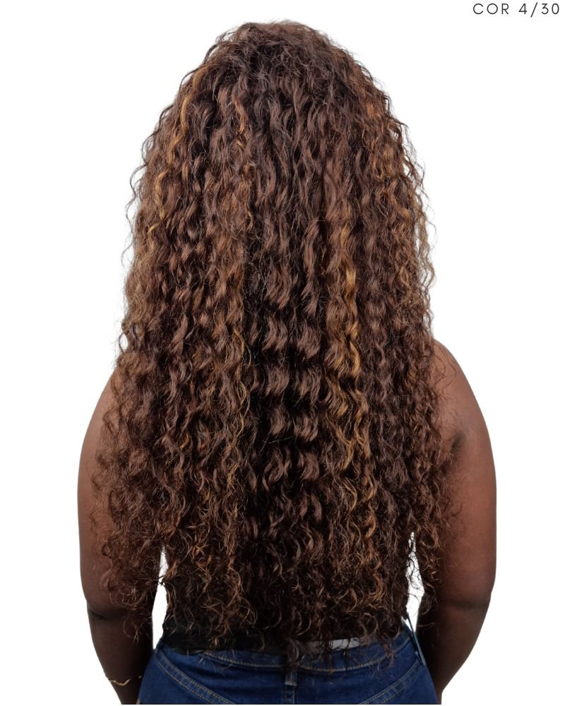 Lace Front Humana Ramona G Cacheada - (Cor 4/30 Mesclada)