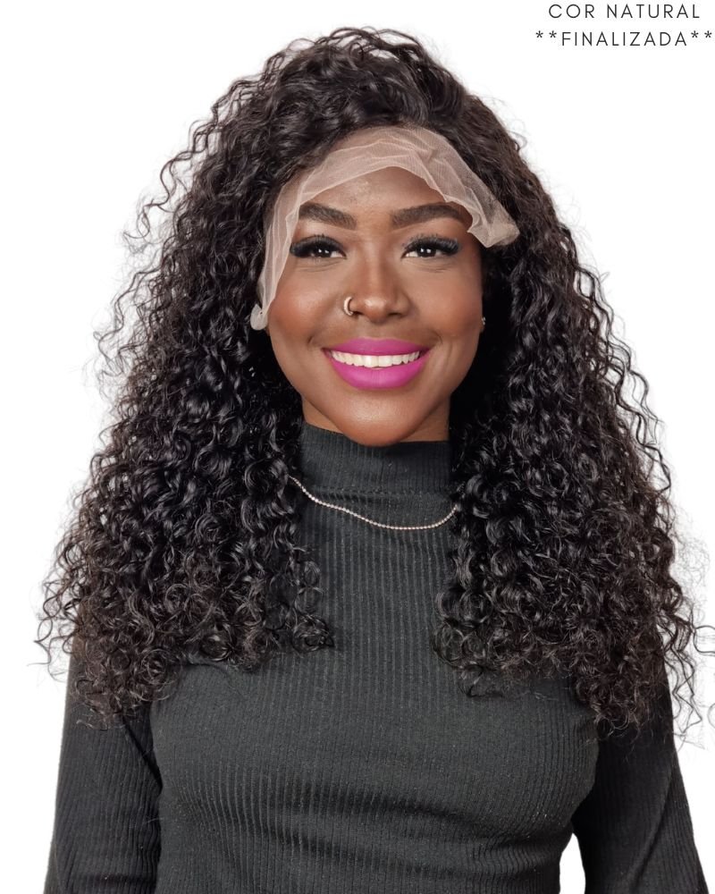 Lace Front Humana Ramona M Cacheada - (Cor 2 - Natural)