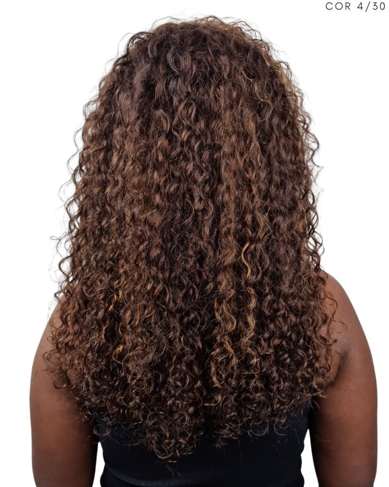 Lace Front Humana Ramona M Cacheada - (Cor 4/30 - Mesclada)