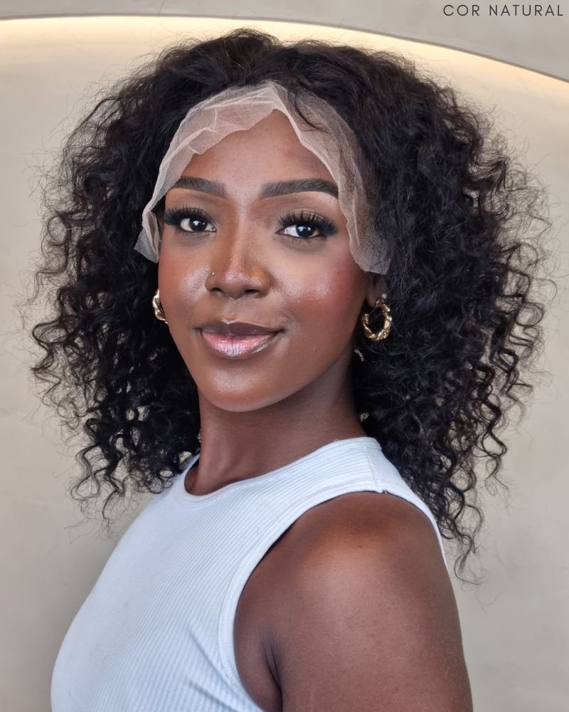 Lace Front Humana Ramona PP2 Cacheada - (Cor Natural)