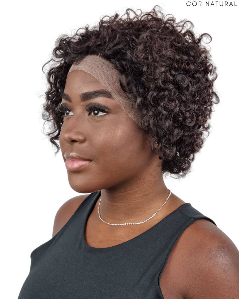 Lace Front Humana Samira Cacheada - (Cor 2 Natural)